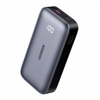 Batería externa Ugreen 10000 mAh, 30 W, USB Tipo-C y USB-A, carga rápida, gris
